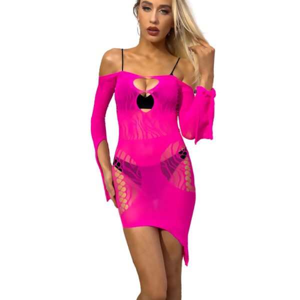 Sheer Jacquard Cutout Lingerie - detail