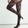 Sensual Leopard Fishnet Stockings Pantyhose - detail