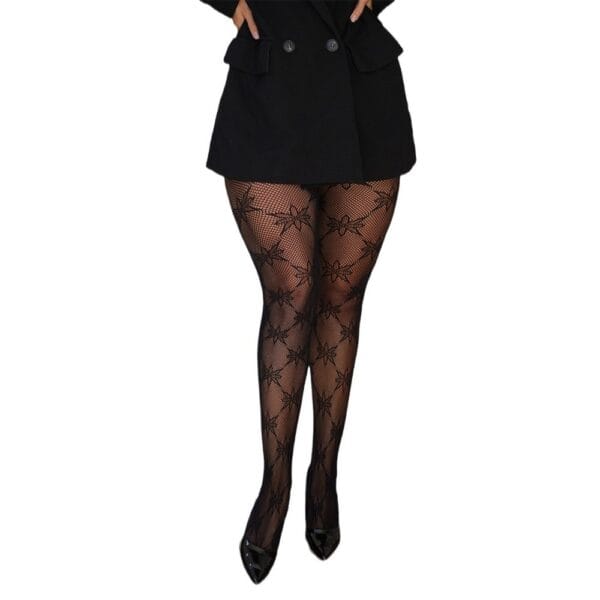 Sensual Elegant Fishnet Stockings - detail