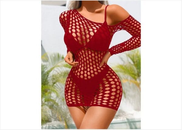 European Sheer Bodysuit Lingerie Easy-Access Sensual Flirty