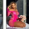 Sheer Cutout Striped Lingerie