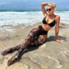 Sheer Fishnet Tights Striped Bodysuit Socks