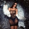 Sparkle Bodystocking See-Through Cami Strap Cutout - detail