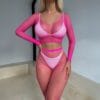 Fishnet Set High-Waist Fishnet Tights 2-Piece Set - detail