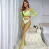 Fishnet Set High-Waist Fishnet Tights 2-Piece Set - detail