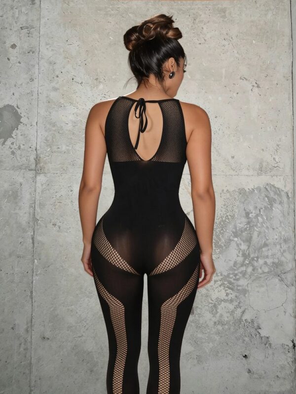 hot girl cutout fishnet high waist slim fit padded bodystocking view 5 Hot Girl Cutout Fishnet High-Waist Slim Fit Padded Bodystocking detail 5