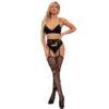 Open-Crotch Sheer Fishnet Tights Sexy Bodysuit Stockings Garter Belt detail 5
