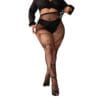 plus size sexy jacquard fishnet european heart pantyhose view 5 Plus Size Jacquard Fishnet Heart Pantyhose - detail