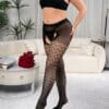 plus size striped open crotch pantyhose high stretch sexy slimming view 3 Plus Size Striped Open-Crotch Pantyhose High-Stretch Slimming - detail