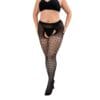 plus size striped open crotch pantyhose high stretch sexy slimming view 5 Plus Size Striped Open-Crotch Pantyhose High-Stretch Slimming - detail