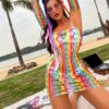Premium Easy-Access Rainbow Cutout Arm Sleeves Lingerie Bikini detail 2