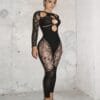 Resort Cutout High-Waist Slim Fit Padded Bodystocking - detail