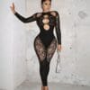 Resort Cutout High-Waist Slim Fit Padded Bodystocking - detail