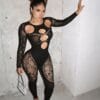 Resort Cutout High-Waist Slim Fit Padded Bodystocking - detail