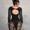 Resort Cutout High-Waist Slim Fit Padded Bodystocking - detail