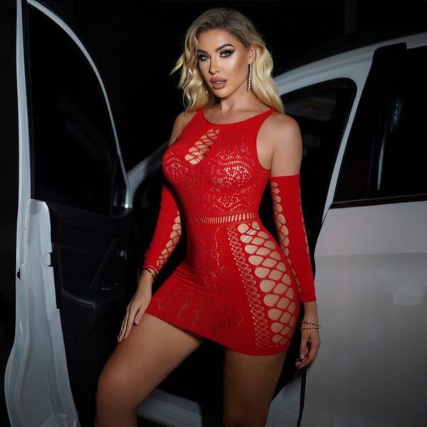 seductive cutout gloves dress lingerie sexy view 2 Cutout Gloves Dress Lingerie - detail