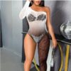 See-Through Bodystocking European Sexy Long Sleeve Bodycon Lingerie detail 4