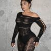 Sensual Off-Shoulder Bodystocking Bodycon