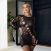 Sexy Cutout Crystal Sleepwear High-End Seductive Nightgown detail 2