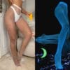 Sexy Cutout Glow-In-Dark Fishnet Bodycon Pantyhose Neon