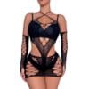 sexy cutout sheer 3 piece set bodycon lingerie fishnet view 5 Cutout Sheer 3-Piece Set Bodycon Lingerie Fishnet - detail