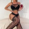 Rhinestone Lingerie Sleepwear Set Passionate