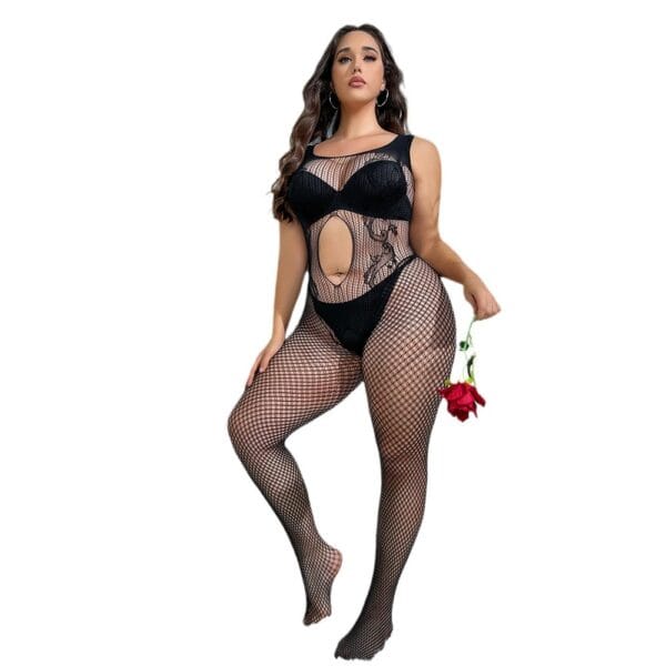 xl plus size european bodycon fishnet plus size cutout easy access view 5 Xl Plus Size Bodycon Fishnet Plus Size Cutout - detail