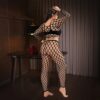 Xl Plus Size European Bodycon Plus Size Fishnet Cutout Set detail 4