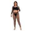 Xl Plus Size European Bodycon Plus Size Fishnet Cutout Set detail 5