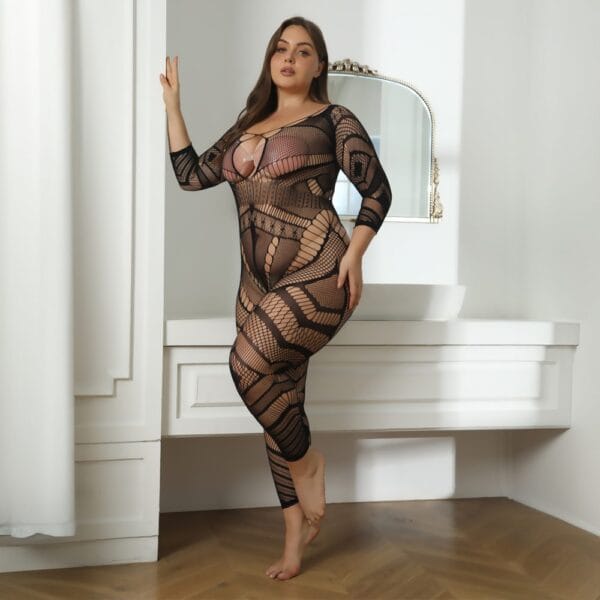 Xl Plus Size European Bodycon Plus Size Striped Cutout Easy-Access