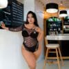 Xl Plus Size European Striped Rhinestone Lingerie Seductive See-Through