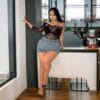 Xl Plus Size European Striped Rhinestone Lingerie Seductive See-Through detail 2
